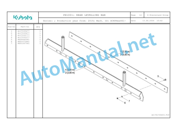 Kubota PH1001 Parts Manual PDF 2 Kubota PH1001 Parts Manual PDF-2