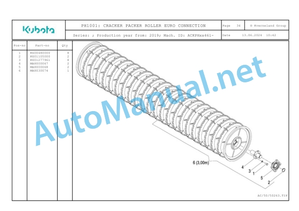 Kubota PH1001 Parts Manual PDF 3 Kubota PH1001 Parts Manual PDF-3