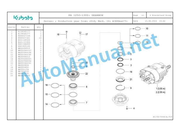 Kubota PH1250-1300 Parts Manual PDF 2 Kubota PH1250-1300 Parts Manual PDF-2