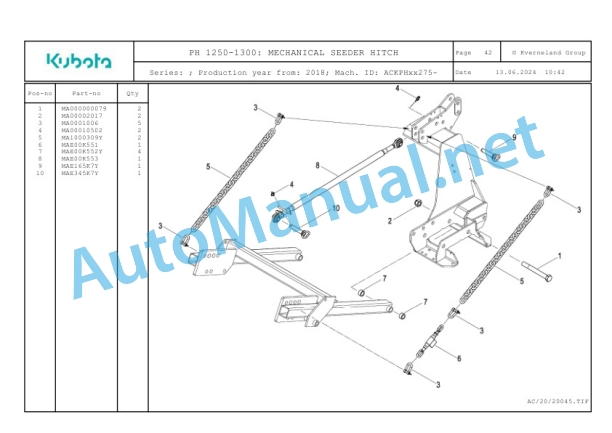 Kubota PH1250-1300 Parts Manual PDF 4 Kubota PH1250-1300 Parts Manual PDF-4
