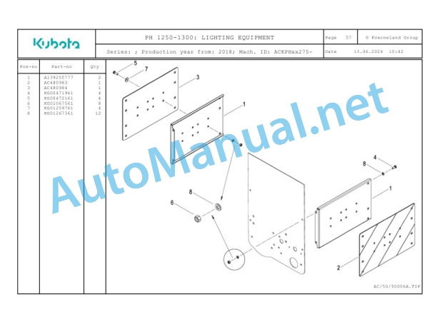 Kubota PH1250-1300 Parts Manual PDF 5 Kubota PH1250-1300 Parts Manual PDF-5