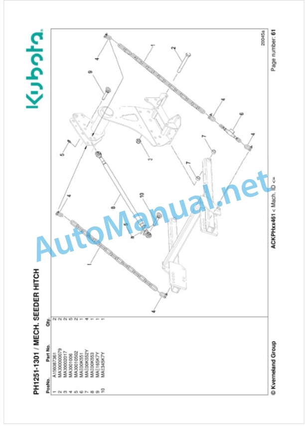 Kubota PH1251-1301 Parts Manual PDF 4 Kubota PH1251-1301 Parts Manual PDF-4
