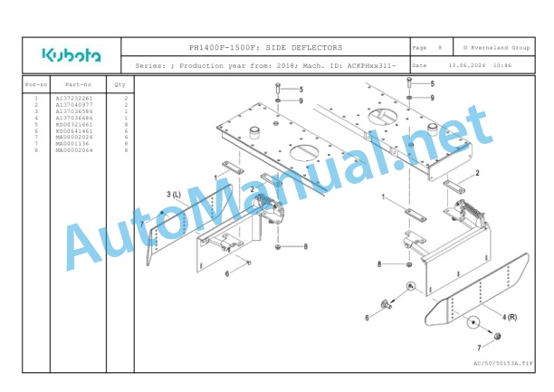 Kubota PH1400F-1500F Parts Manual PDF 2 Kubota PH1400F-1500F Parts Manual PDF-2
