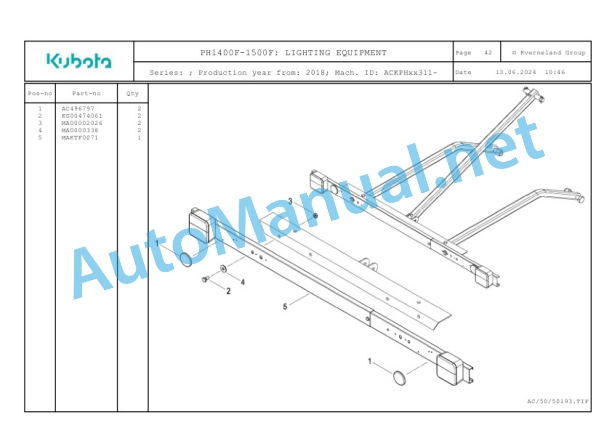 Kubota PH1400F-1500F Parts Manual PDF 5 Kubota PH1400F-1500F Parts Manual PDF-5