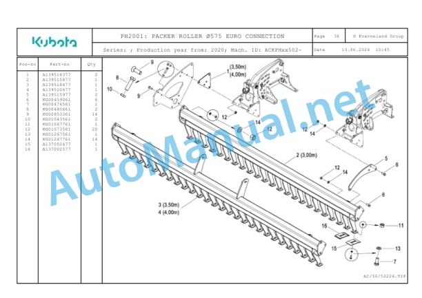 Kubota PH2001 Parts Manual PDF 3 Kubota PH2001 Parts Manual PDF-3