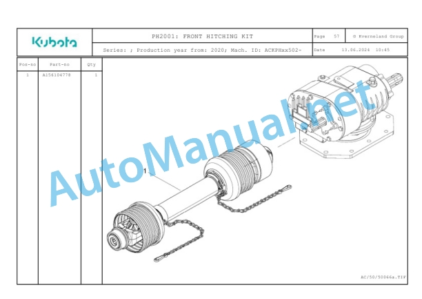 Kubota PH2001 Parts Manual PDF 4 Kubota PH2001 Parts Manual PDF-4