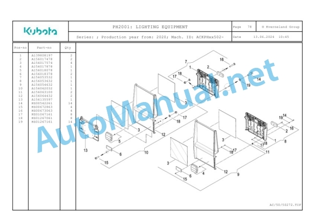Kubota PH2001 Parts Manual PDF 5 Kubota PH2001 Parts Manual PDF-5