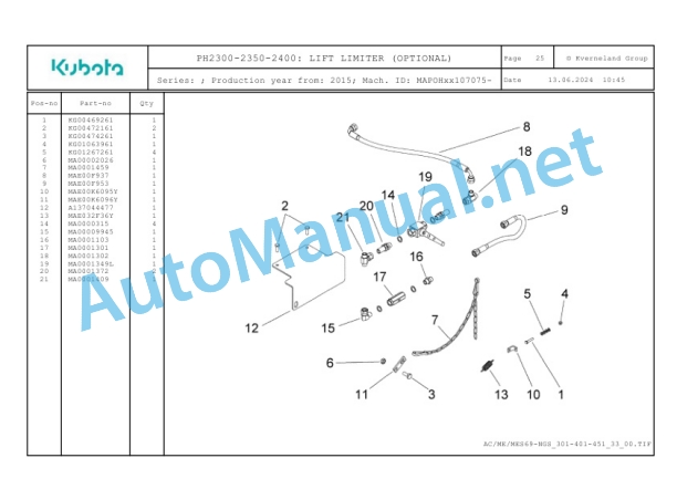 Kubota PH2300-2350-2400 Parts Manual PDF 5 Kubota PH2300-2350-2400 Parts Manual PDF-5
