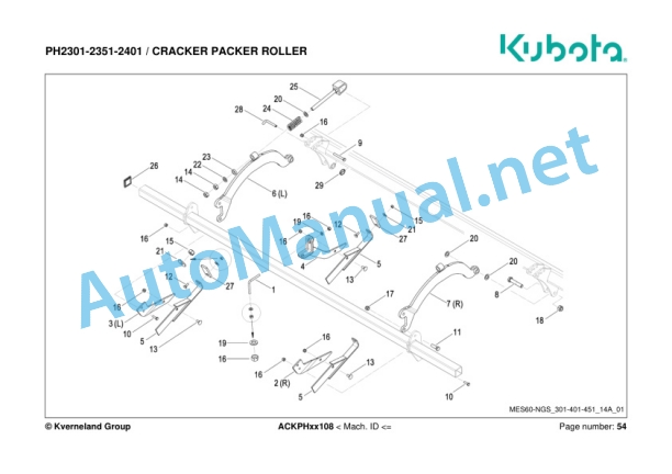 Kubota PH2301, PH2351, PH2401 Parts Manual PDF 4 Kubota PH2301, PH2351, PH2401 Parts Manual PDF-4