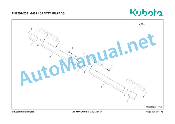 Kubota PH2301, PH2351, PH2401 Parts Manual PDF 5 Kubota PH2301, PH2351, PH2401 Parts Manual PDF-5