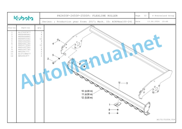 Kubota PH2400F-2450F-2500F Parts Manual PDF 4 Kubota PH2400F-2450F-2500F Parts Manual PDF-4