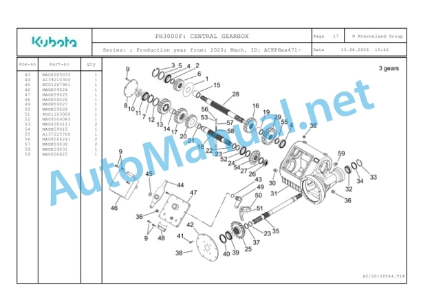 Kubota PH3000F Parts Manual PDF 2 Kubota PH3000F Parts Manual PDF-2