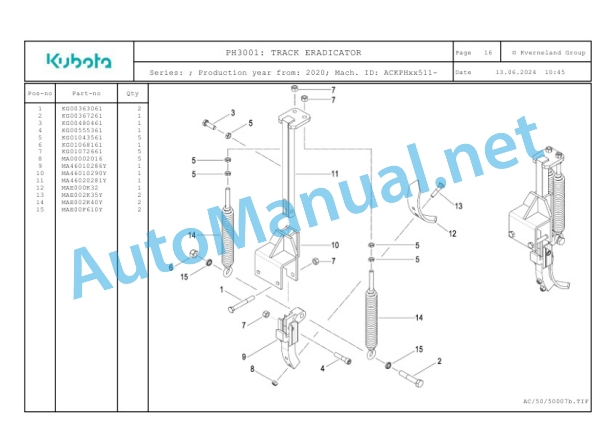 Kubota PH3001 Parts Manual PDF 2 Kubota PH3001 Parts Manual PDF-2