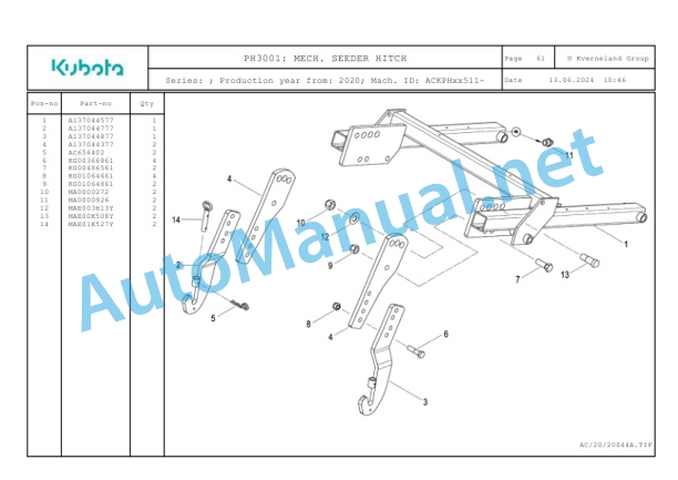 Kubota PH3001 Parts Manual PDF 4 Kubota PH3001 Parts Manual PDF-4