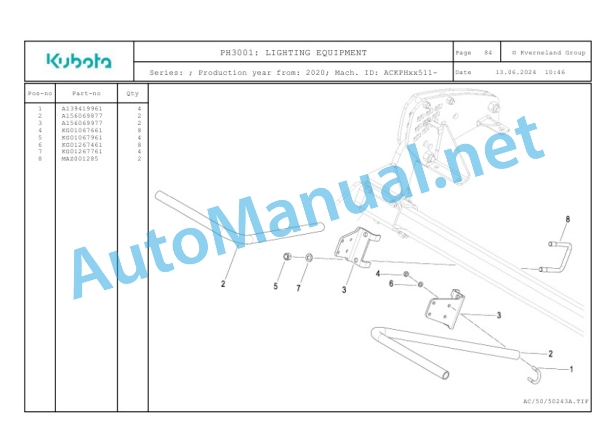 Kubota PH3001 Parts Manual PDF 5 Kubota PH3001 Parts Manual PDF-5