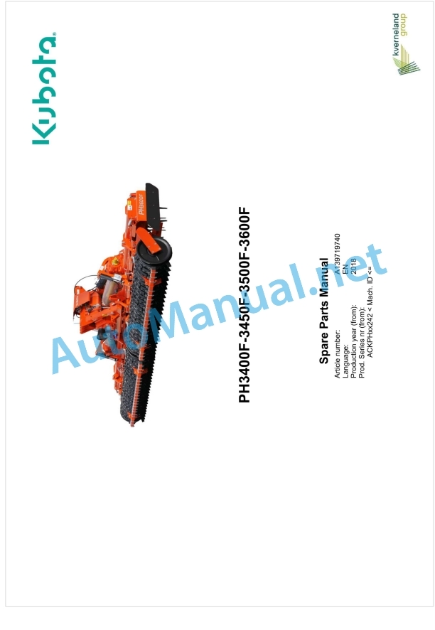 Kubota PH3400F-3450F-3500F-3600F Parts Manual PDF 1 Kubota PH3400F-3450F-3500F-3600F Parts Manual PDF