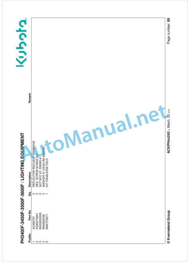 Kubota PH3400F-3450F-3500F-3600F Parts Manual PDF 5 Kubota PH3400F-3450F-3500F-3600F Parts Manual PDF-5