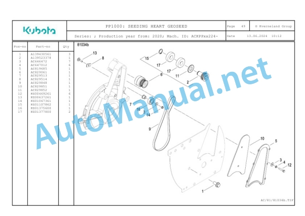 Kubota PP1000 Parts Manual PDF 2 Kubota PP1000 Parts Manual PDF-2