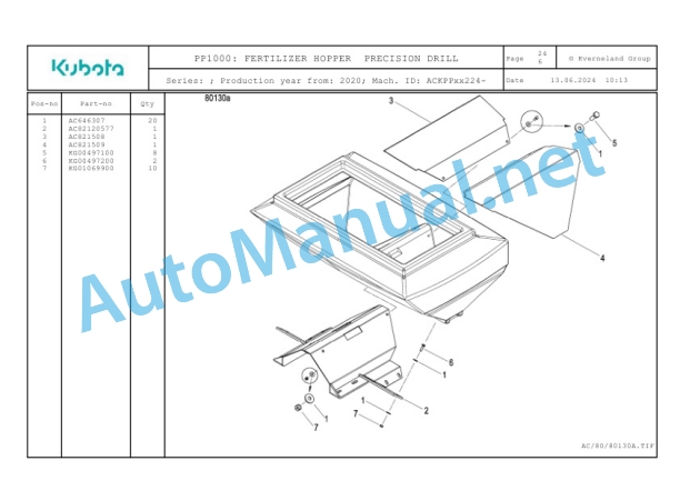 Kubota PP1000 Parts Manual PDF 5 Kubota PP1000 Parts Manual PDF-5