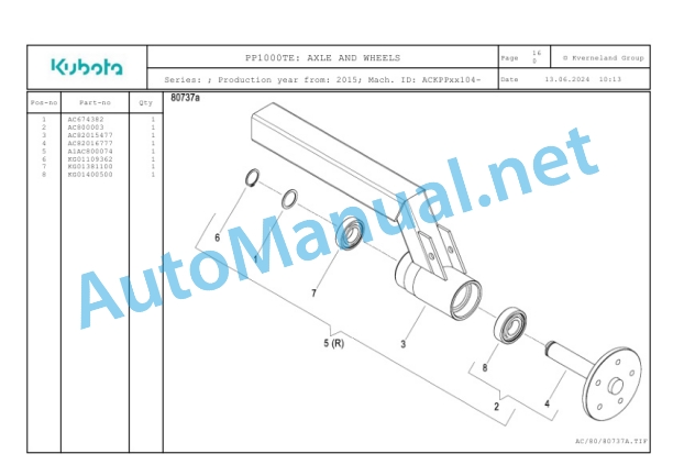 Kubota PP1000TE Parts Manual PDF 4 Kubota PP1000TE Parts Manual PDF-4