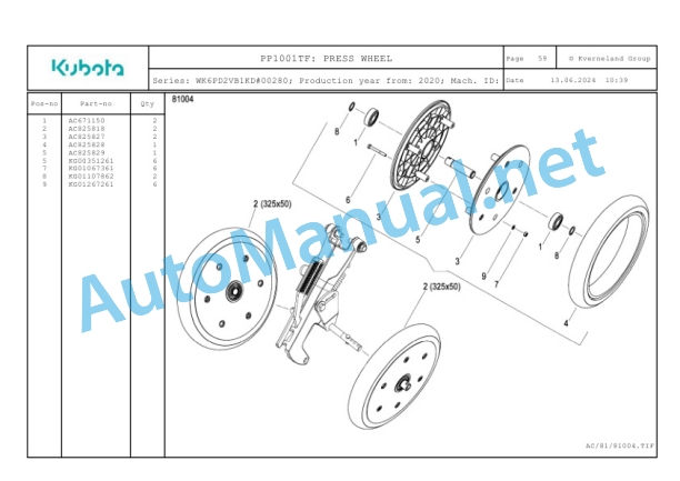 Kubota PP1001TF Parts Manual PDF 2 Kubota PP1001TF Parts Manual PDF-2