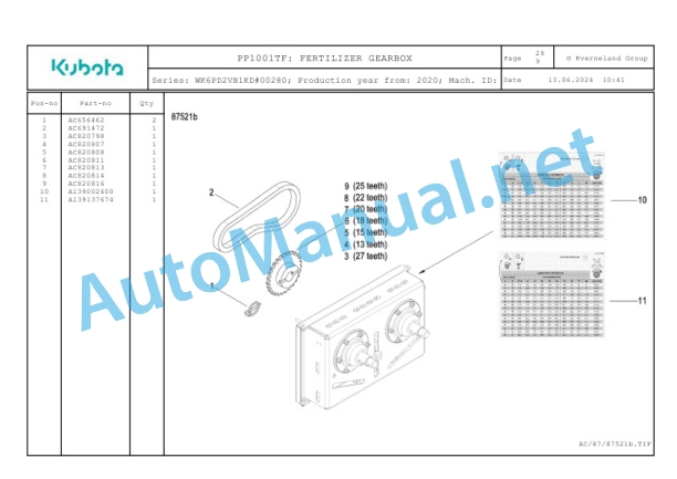 Kubota PP1001TF Parts Manual PDF 5 Kubota PP1001TF Parts Manual PDF-5