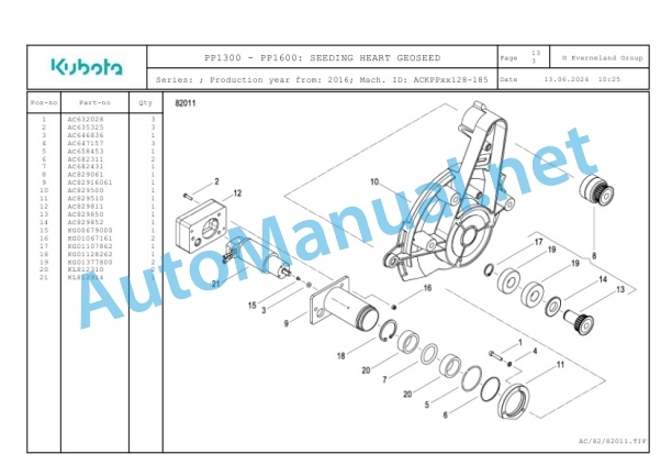 Kubota PP1300-PP1600 Parts Manual PDF 3 Kubota PP1300-PP1600 Parts Manual PDF-3