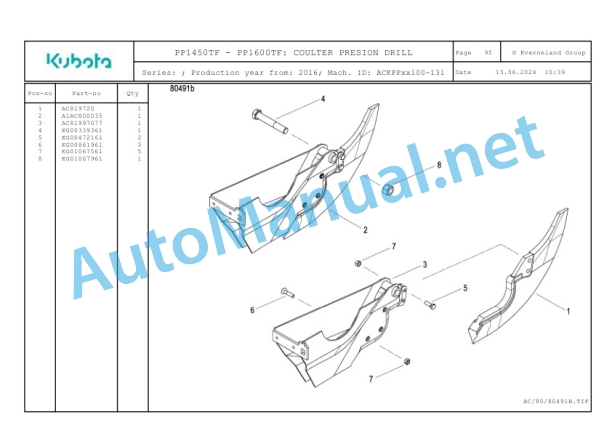 Kubota PP1450TF-PP1600TF Parts Manual PDF 3 Kubota PP1450TF-PP1600TF Parts Manual PDF-3