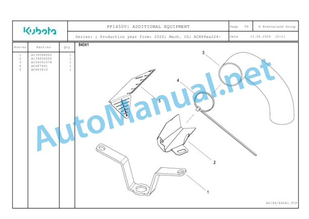 Kubota PP1450V Parts Manual PDF 3 Kubota PP1450V Parts Manual PDF-3