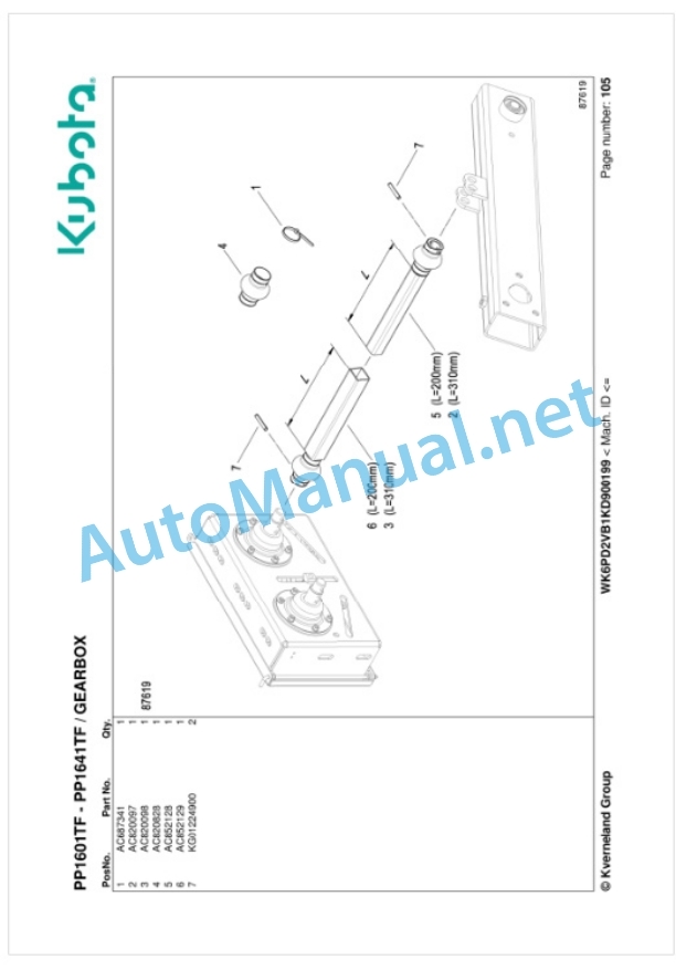 Kubota PP1601TF, PP1641TF Parts Manual PDF 3 Kubota PP1601TF, PP1641TF Parts Manual PDF-3