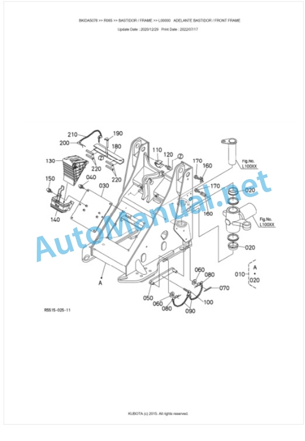 Kubota R065 Parts Manual PDF BKIDA5078 4 Kubota R065 Parts Manual PDF BKIDA5078-4