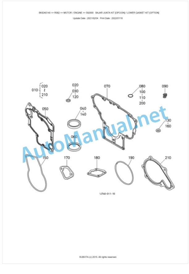 Kubota R082 Parts Manual PDF BKIDA5140 2 Kubota R082 Parts Manual PDF BKIDA5140-2