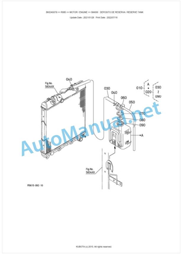 Kubota R085 Parts Manual PDF BKIDA5079 2 Kubota R085 Parts Manual PDF BKIDA5079-2