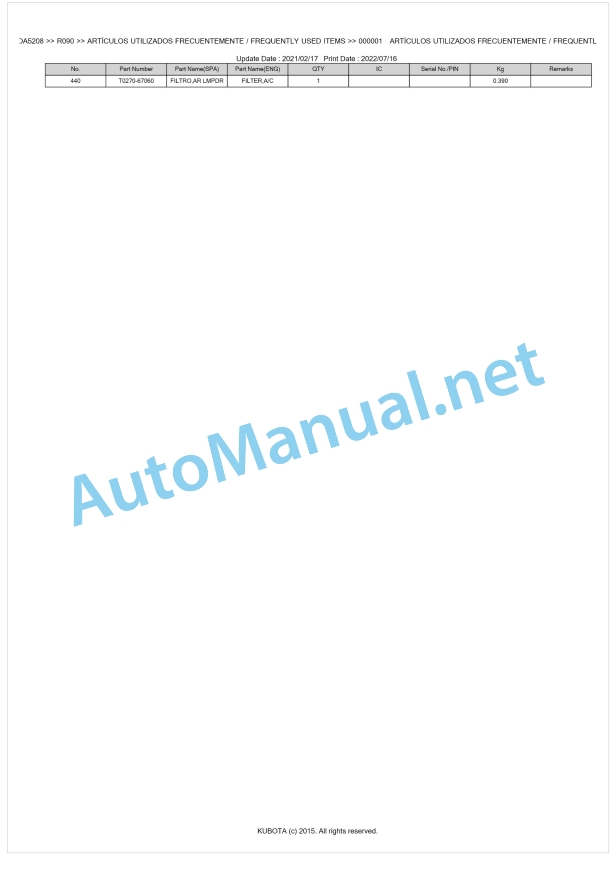 Kubota R090 Parts Manual PDF BKIDA5208 1 Kubota R090 Parts Manual PDF BKIDA5208
