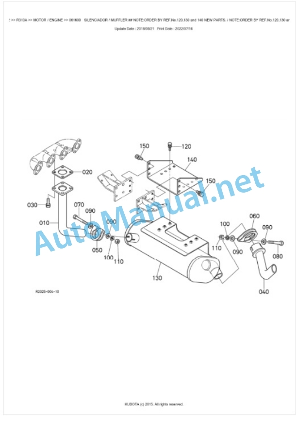 Kubota R310 Parts Manual PDF BKIDK0562 2 Kubota R310 Parts Manual PDF BKIDK0562-2