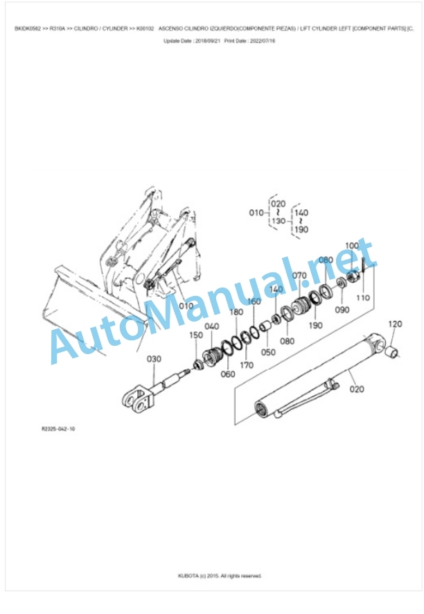 Kubota R310 Parts Manual PDF BKIDK0562 4 Kubota R310 Parts Manual PDF BKIDK0562-4