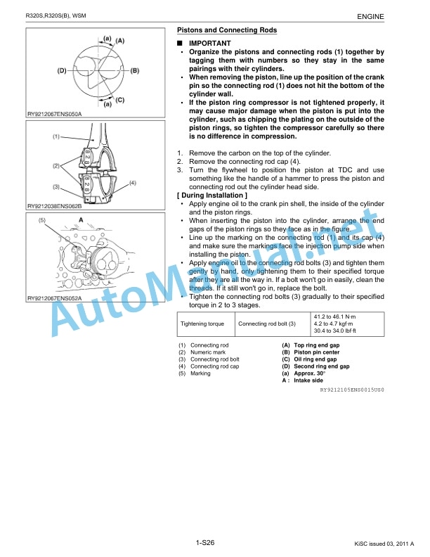 Alternative view of Kubota R320S, R320B, R320SB Wheel Loader Workshop Manual PDF EN