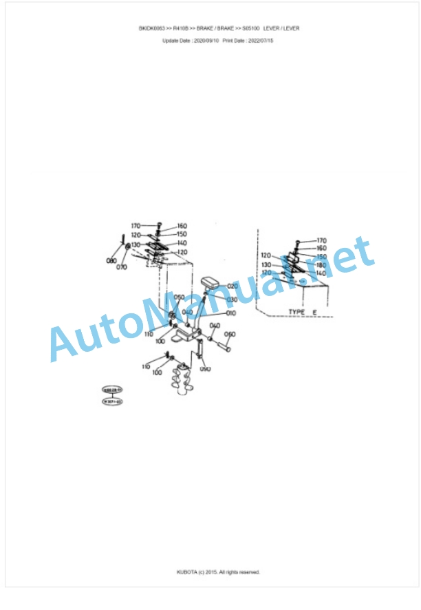 Kubota R410B Parts Manual PDF BKIDK0063 3 Kubota R410B Parts Manual PDF BKIDK0063-3