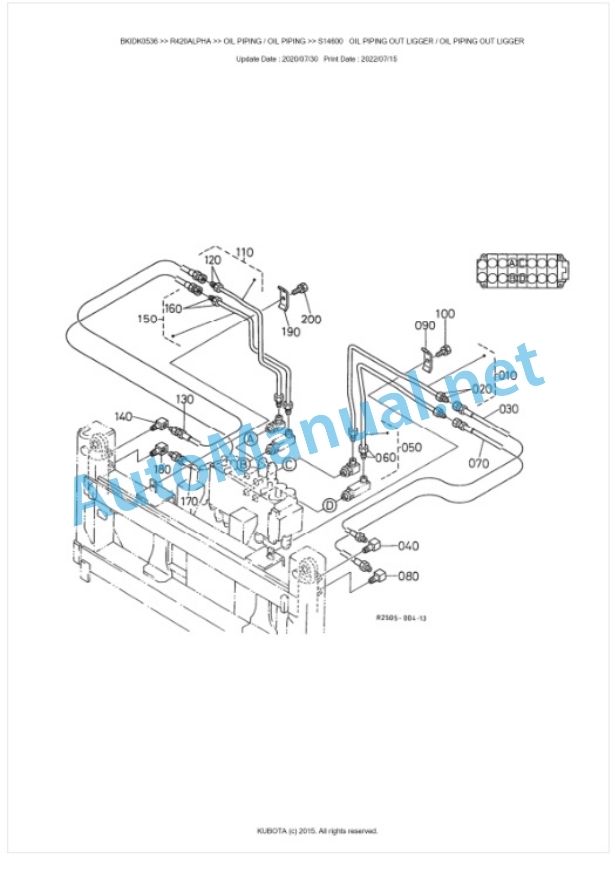 Kubota R420ALPHA Parts Manual PDF BKIDK0536 4 Kubota R420ALPHA Parts Manual PDF BKIDK0536-4
