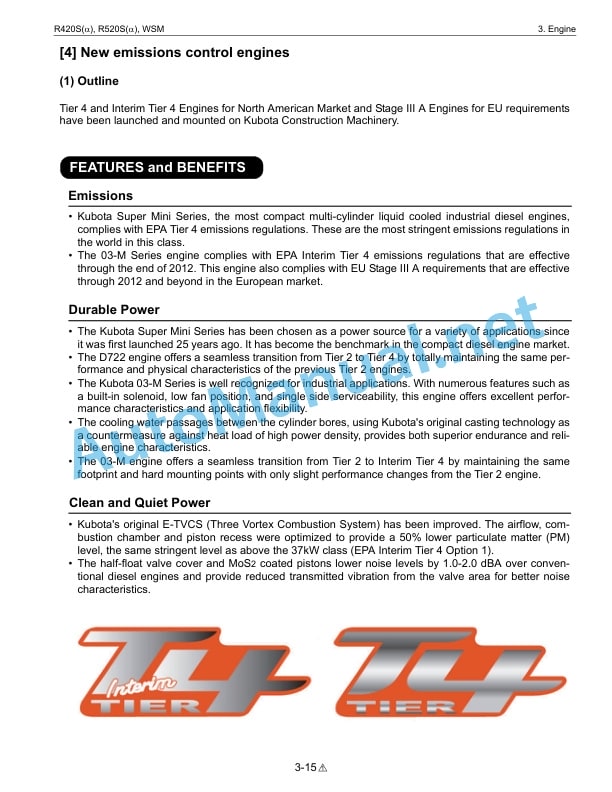 Alternative view of Kubota R420S, R520S, R420a, R520a Service Chapter Wheel Loader Workshop Manual PDF