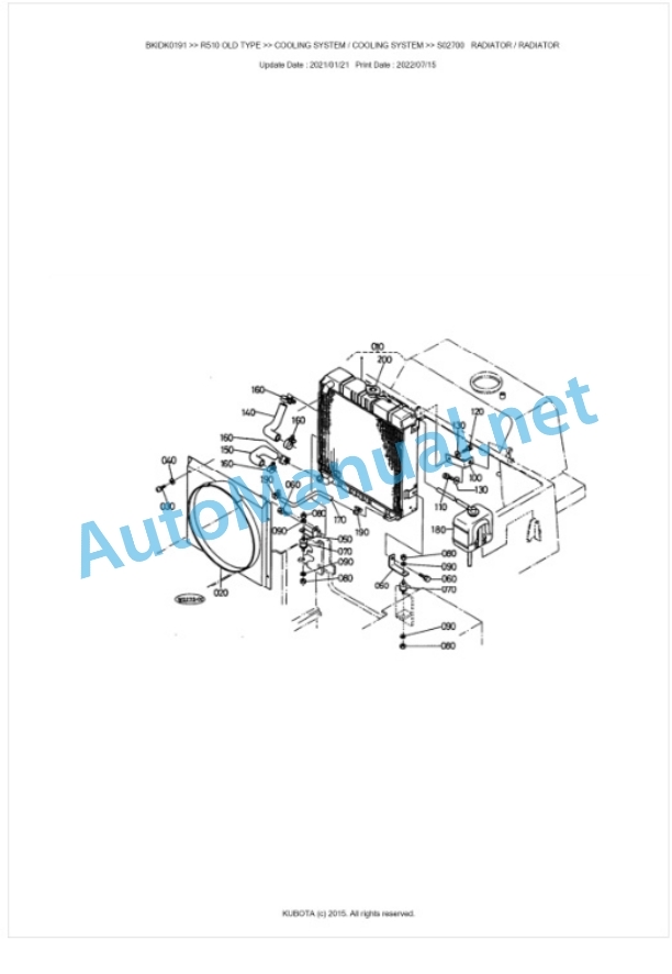 Kubota R510 OLD TYPE Parts Manual PDF BKIDK0191 2 Kubota R510 OLD TYPE Parts Manual PDF BKIDK0191-2