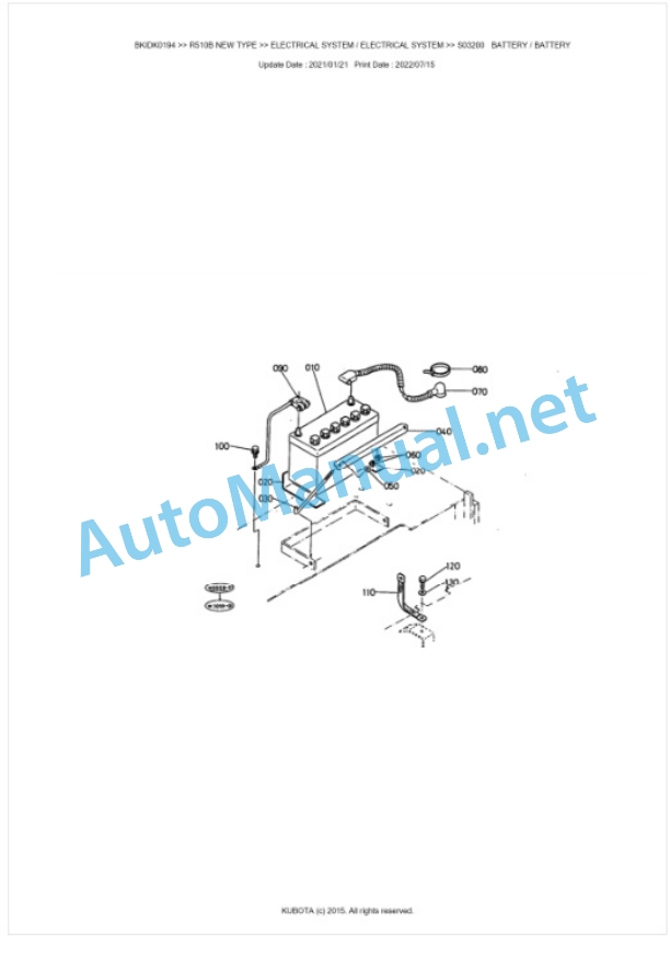 Kubota R510B NEW TYPE Parts Manual PDF BKIDK0194 2 Kubota R510B NEW TYPE Parts Manual PDF BKIDK0194-2