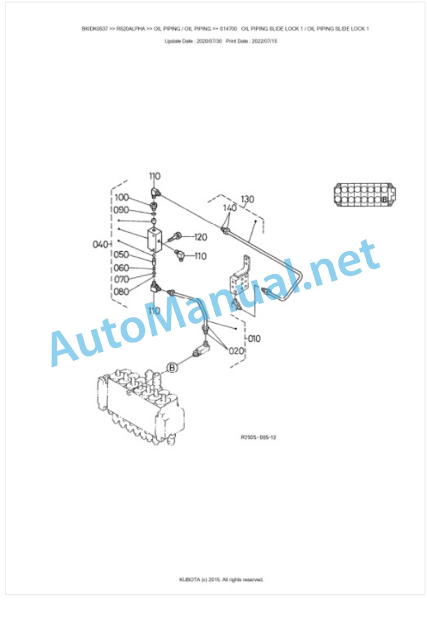 Kubota R520ALPHA Parts Manual PDF BKIDK0537 4 Kubota R520ALPHA Parts Manual PDF BKIDK0537-4