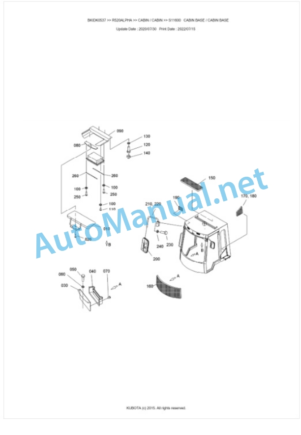 Kubota R520ALPHA Parts Manual PDF BKIDK0537 5 Kubota R520ALPHA Parts Manual PDF BKIDK0537-5