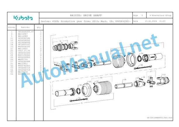 Kubota RA1032 Parts Manual PDF 2 Kubota RA1032 Parts Manual PDF-2