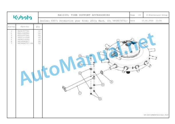 Kubota RA1039 Parts Manual PDF 5 Kubota RA1039 Parts Manual PDF-5