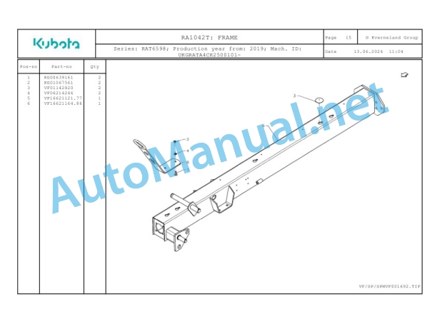 Kubota RA1042T Parts Manual PDF 4 Kubota RA1042T Parts Manual PDF-4