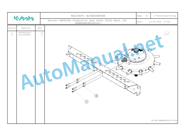 Kubota RA1042T Parts Manual PDF 5 Kubota RA1042T Parts Manual PDF-5