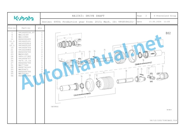 Kubota RA1043 Parts Manual PDF 2 Kubota RA1043 Parts Manual PDF-2