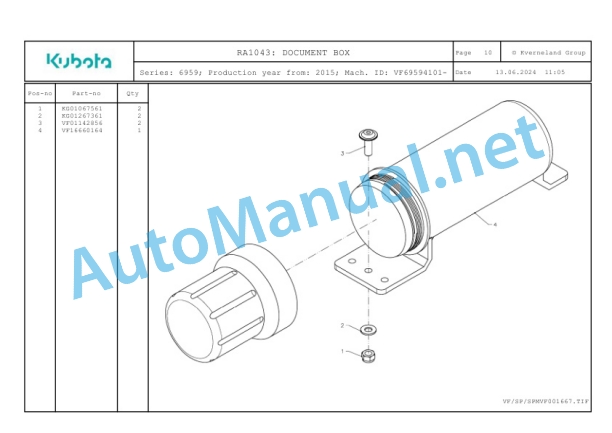 Kubota RA1043 Parts Manual PDF 4 Kubota RA1043 Parts Manual PDF-4